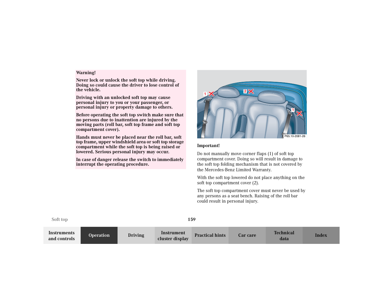 Mercedes-Benz 2003 CLK 430 User Manual | Page 162 / 341