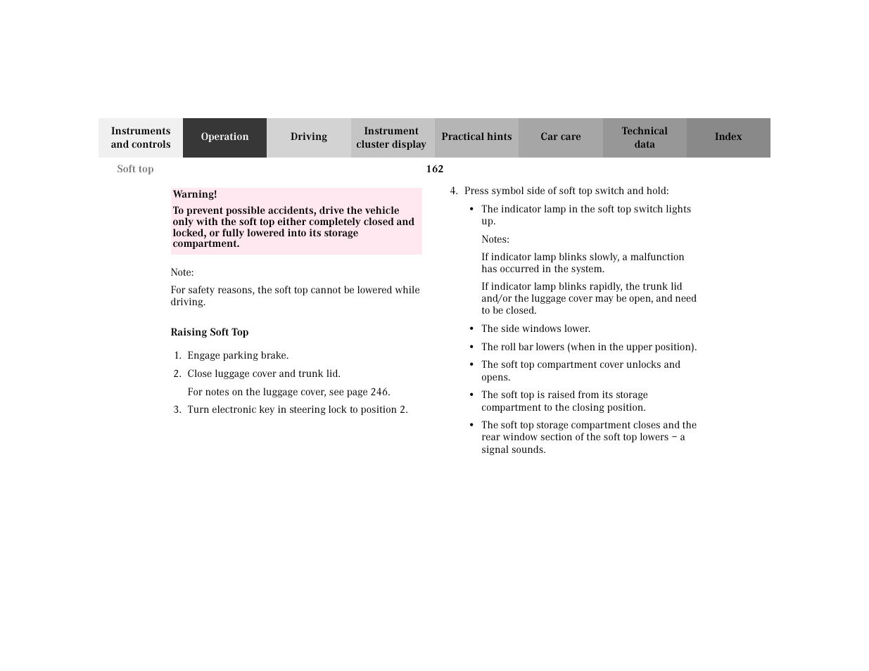 Mercedes-Benz 2003 CLK 430 User Manual | Page 165 / 341