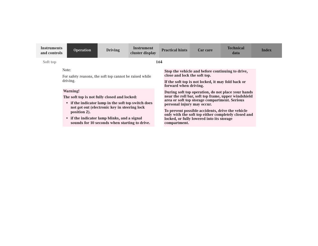 Mercedes-Benz 2003 CLK 430 User Manual | Page 167 / 341