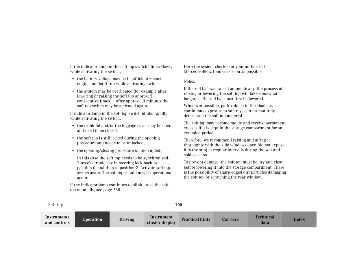 Mercedes-Benz 2003 CLK 430 User Manual | Page 168 / 341