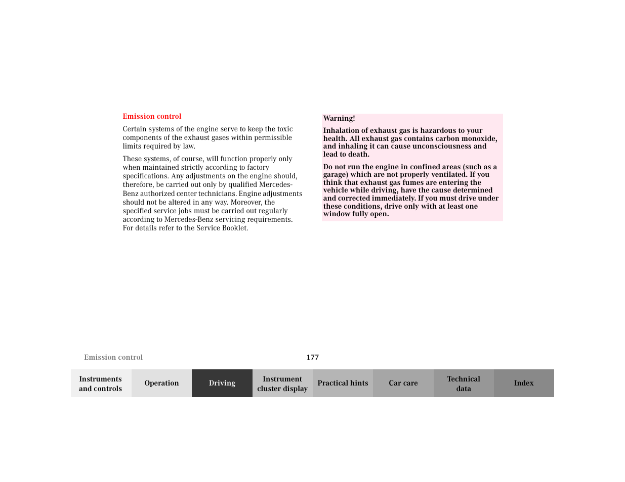 Mercedes-Benz 2003 CLK 430 User Manual | Page 180 / 341