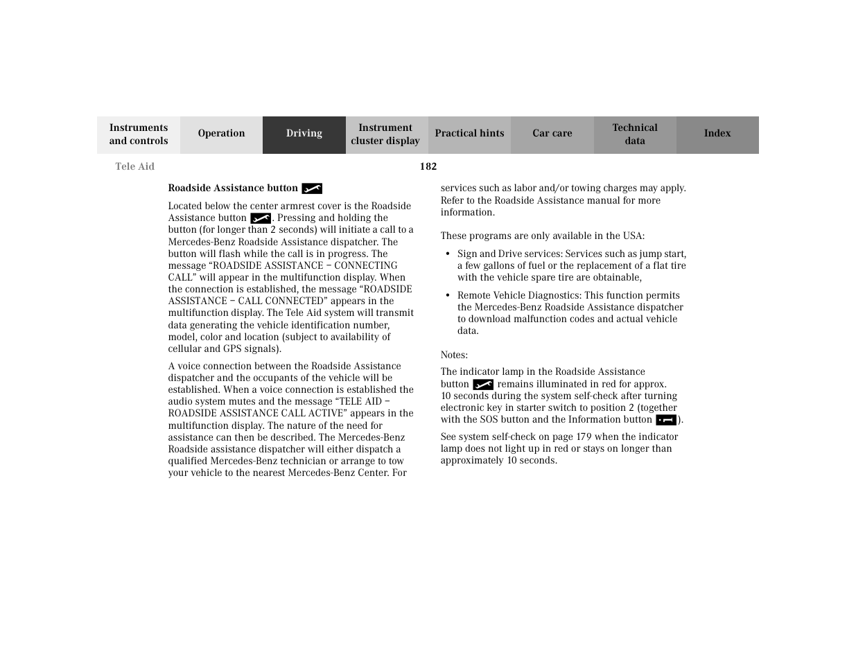 Mercedes-Benz 2003 CLK 430 User Manual | Page 185 / 341