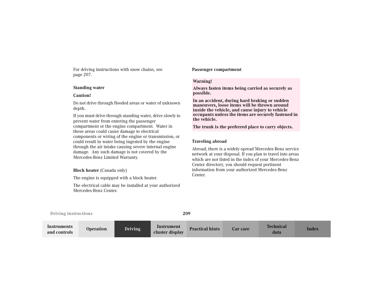 Mercedes-Benz 2003 CLK 430 User Manual | Page 212 / 341