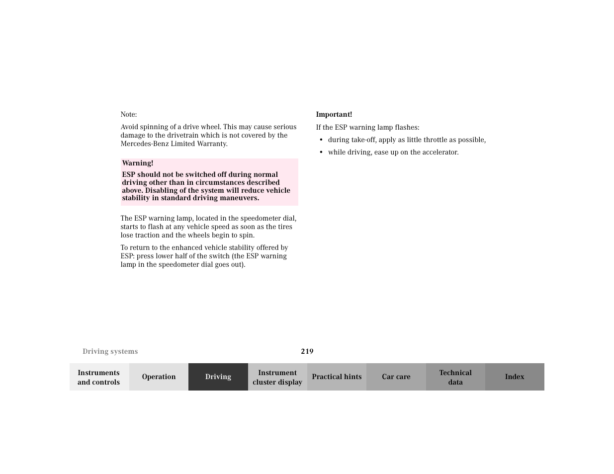 Mercedes-Benz 2003 CLK 430 User Manual | Page 222 / 341