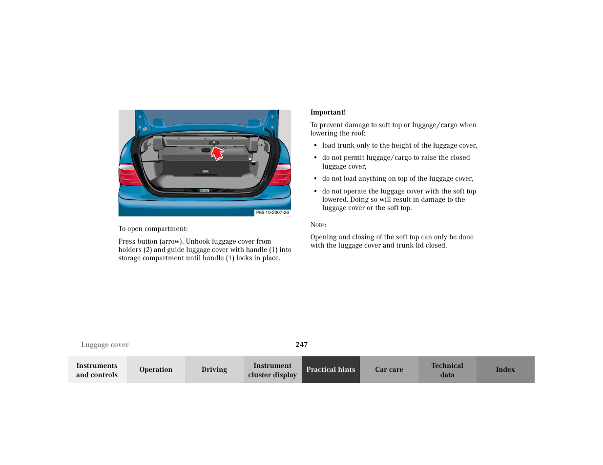 Mercedes-Benz 2003 CLK 430 User Manual | Page 250 / 341