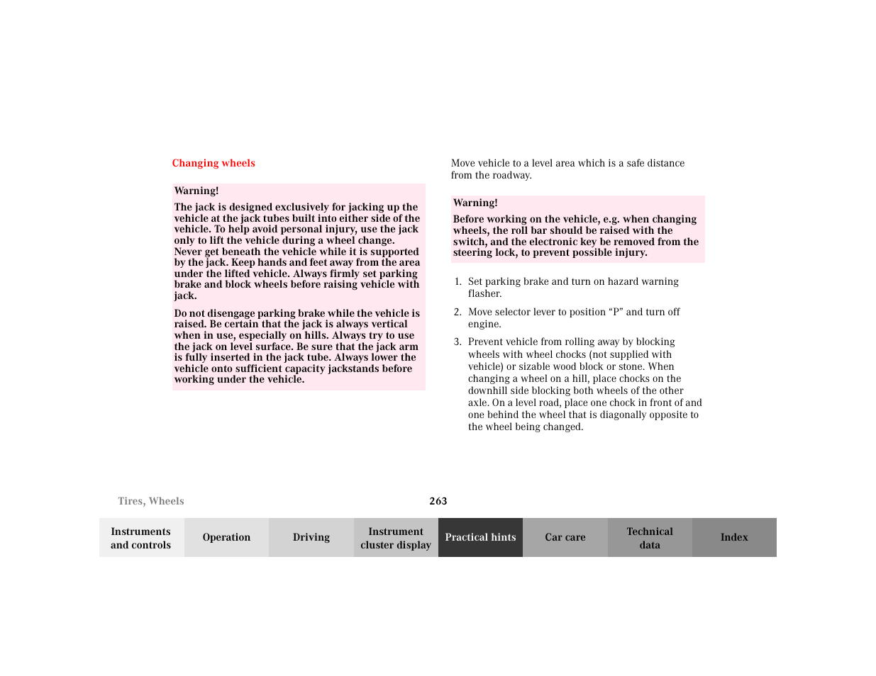 Mercedes-Benz 2003 CLK 430 User Manual | Page 266 / 341