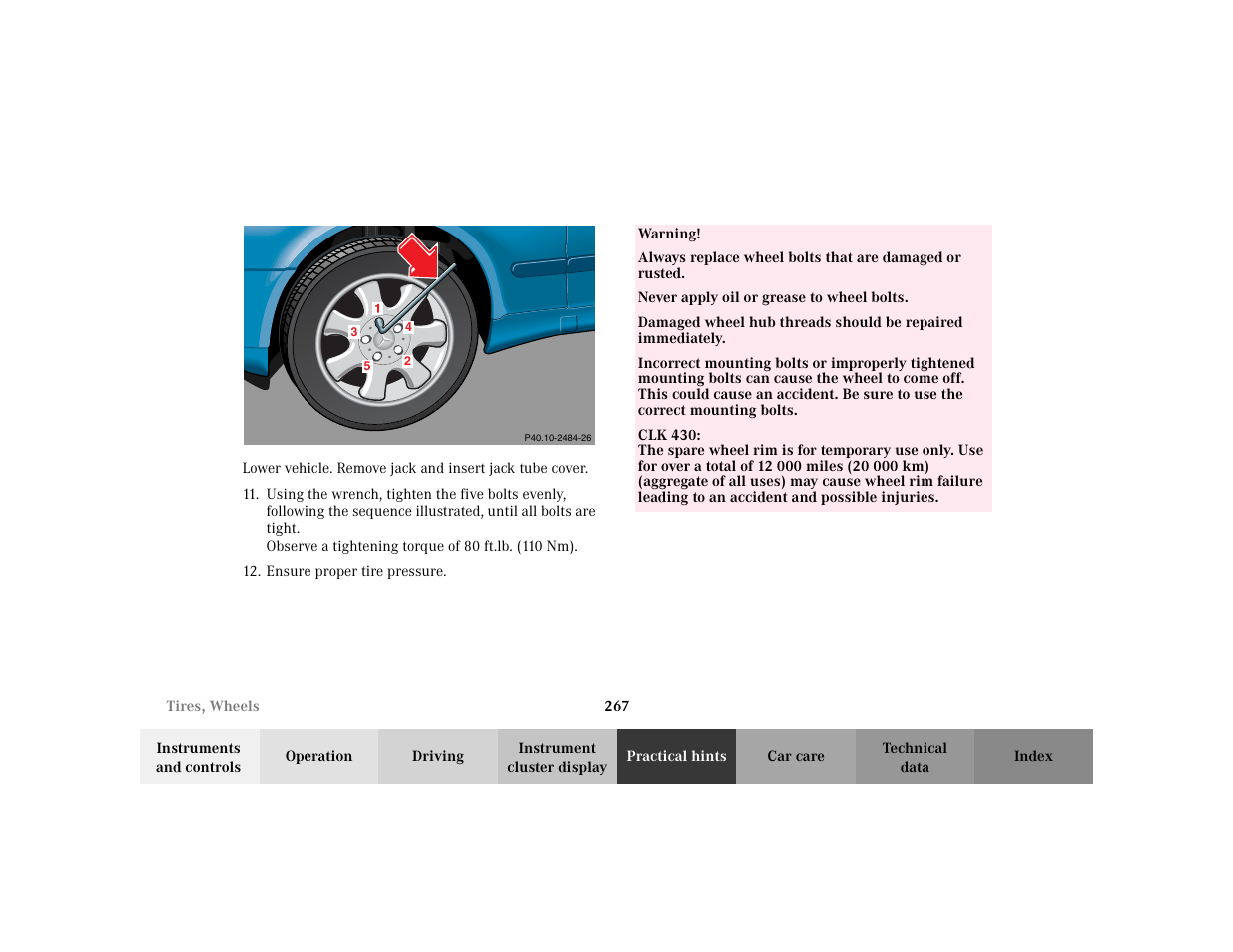 Mercedes-Benz 2003 CLK 430 User Manual | Page 270 / 341