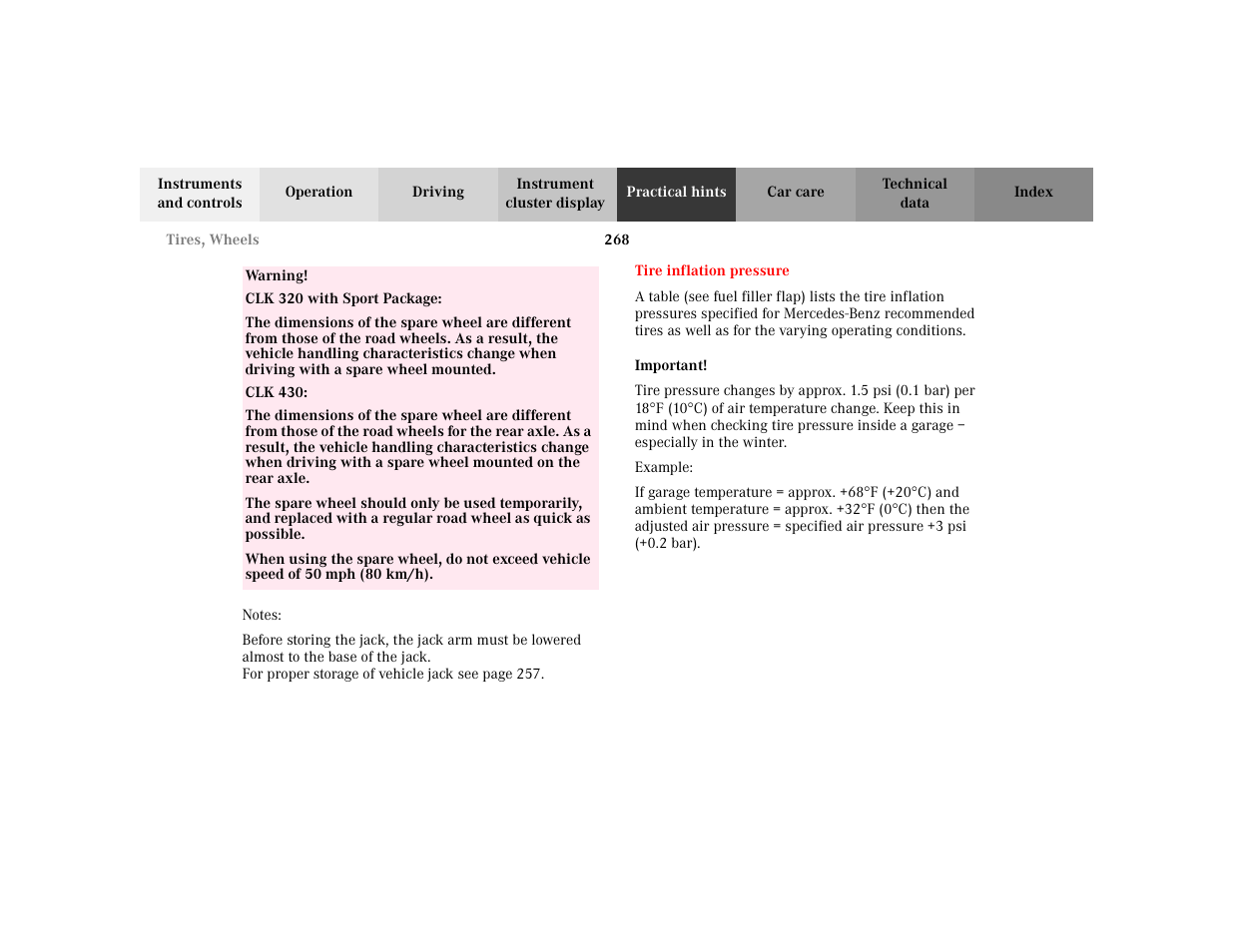 Mercedes-Benz 2003 CLK 430 User Manual | Page 271 / 341