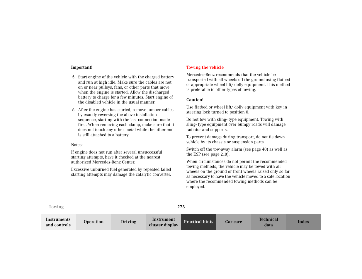 Mercedes-Benz 2003 CLK 430 User Manual | Page 276 / 341