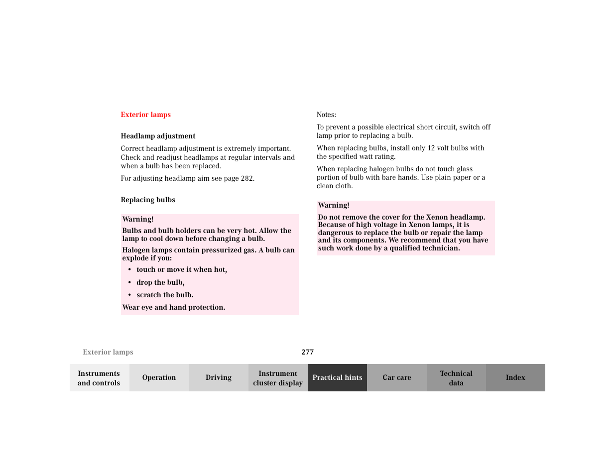 Mercedes-Benz 2003 CLK 430 User Manual | Page 280 / 341