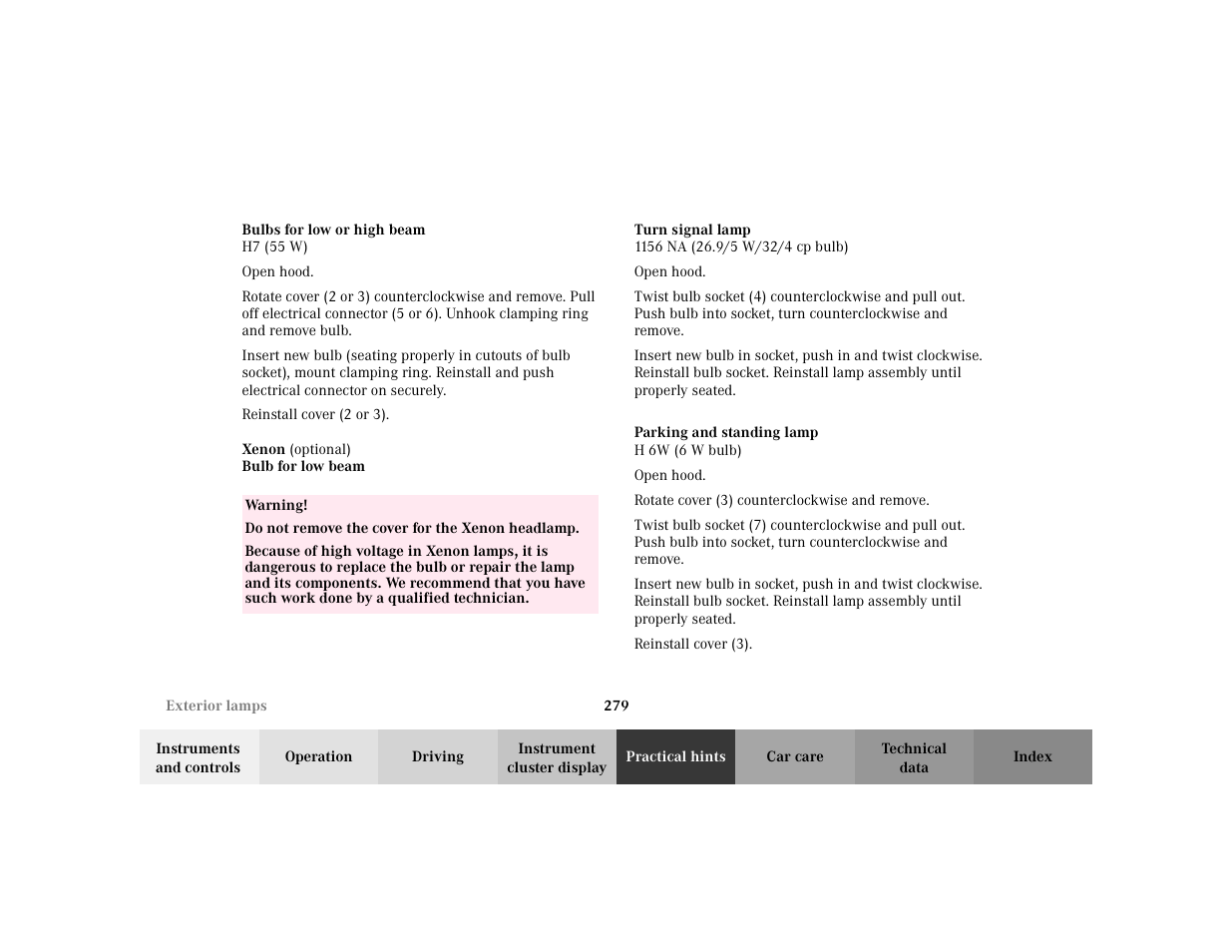 Mercedes-Benz 2003 CLK 430 User Manual | Page 282 / 341