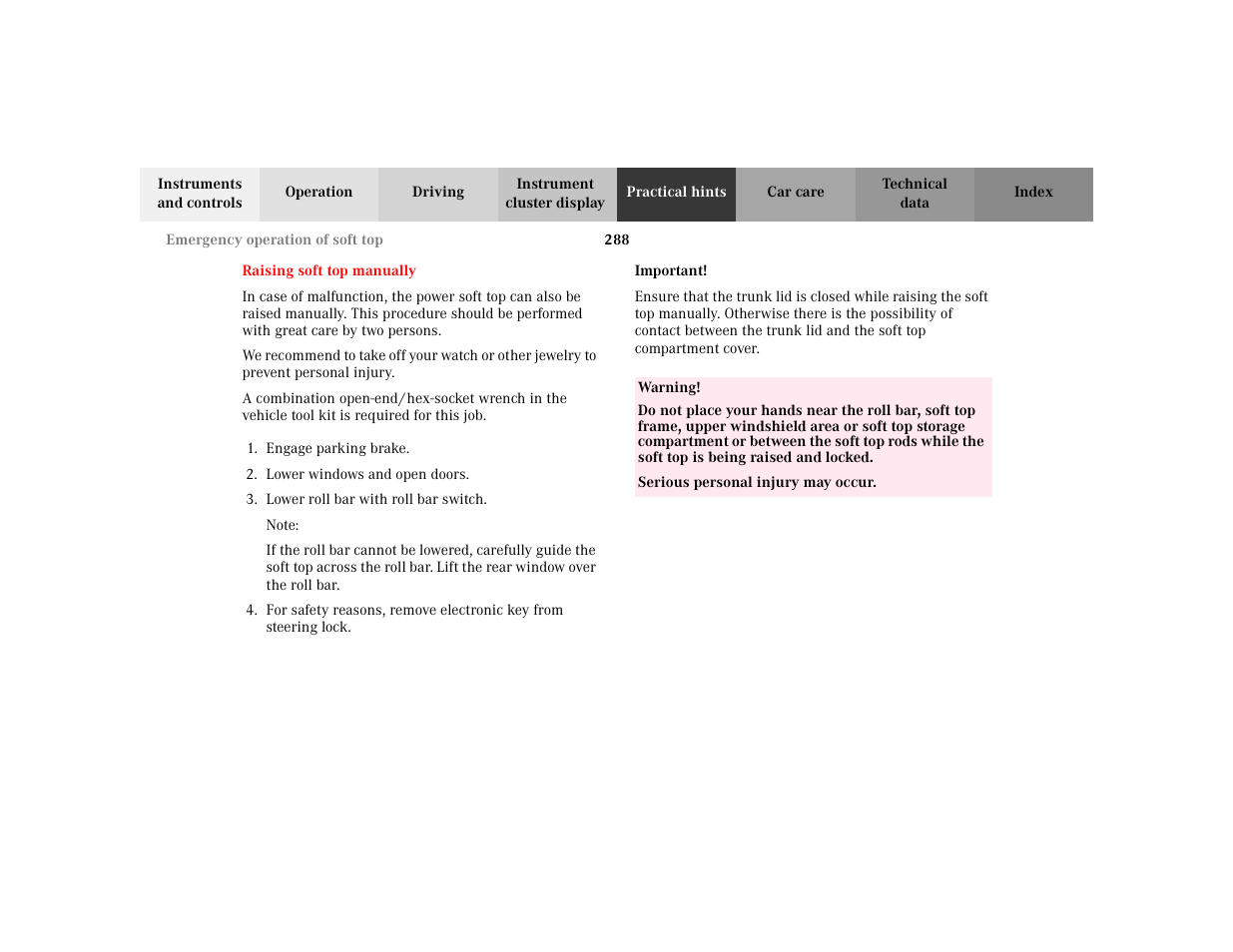 Mercedes-Benz 2003 CLK 430 User Manual | Page 291 / 341