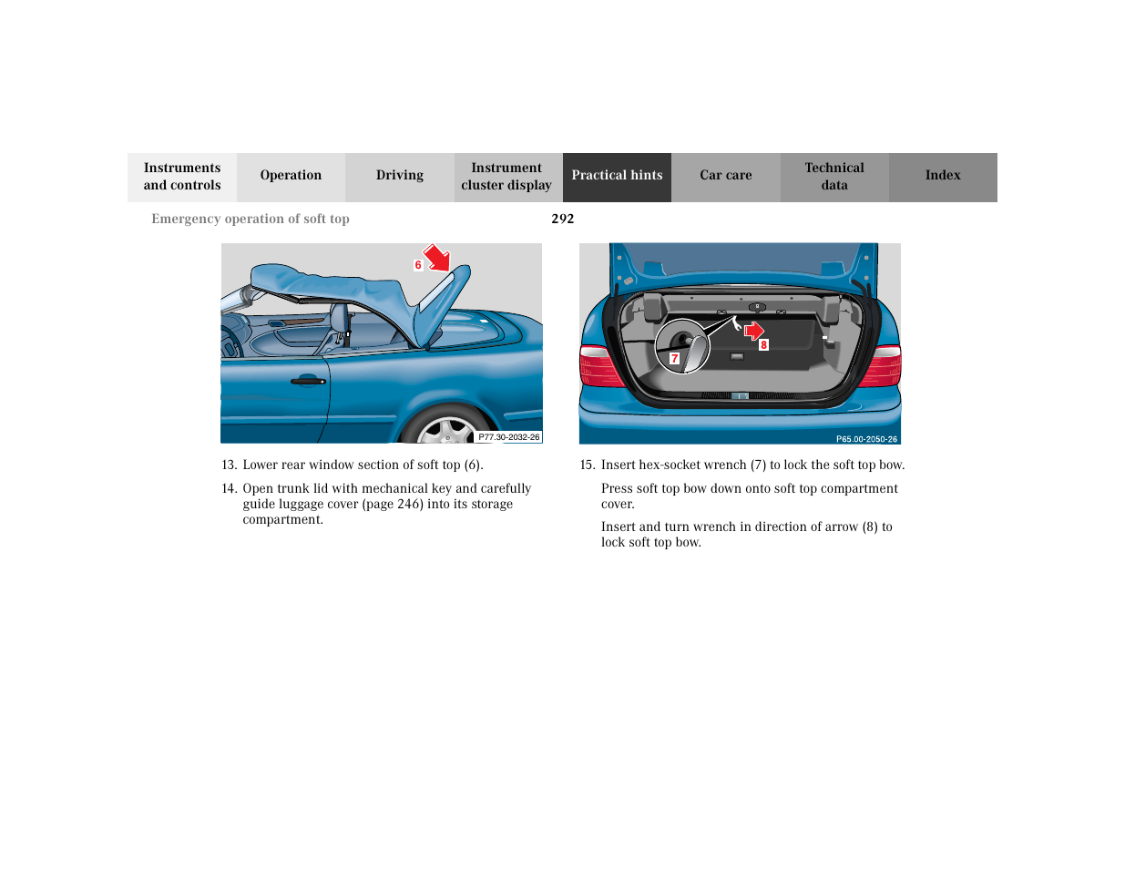 Mercedes-Benz 2003 CLK 430 User Manual | Page 295 / 341