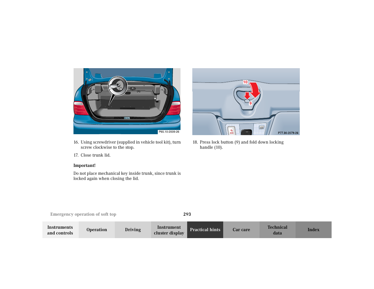 Mercedes-Benz 2003 CLK 430 User Manual | Page 296 / 341