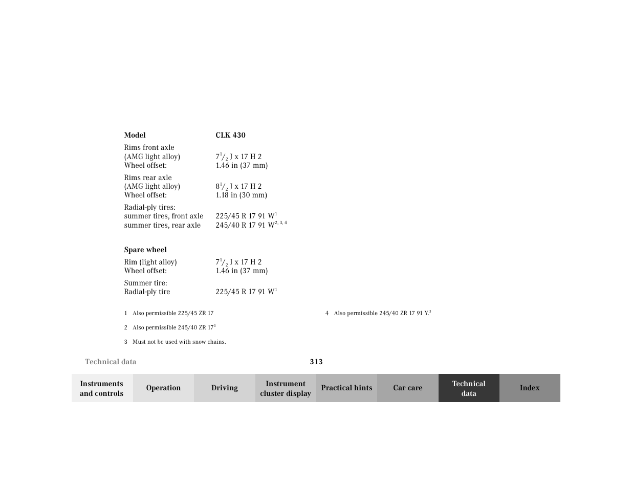 Mercedes-Benz 2003 CLK 430 User Manual | Page 316 / 341