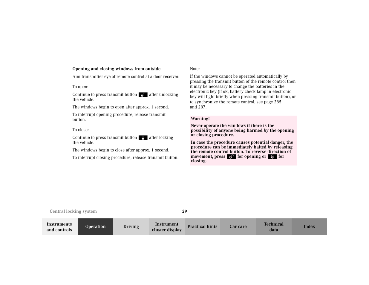 Mercedes-Benz 2003 CLK 430 User Manual | Page 32 / 341