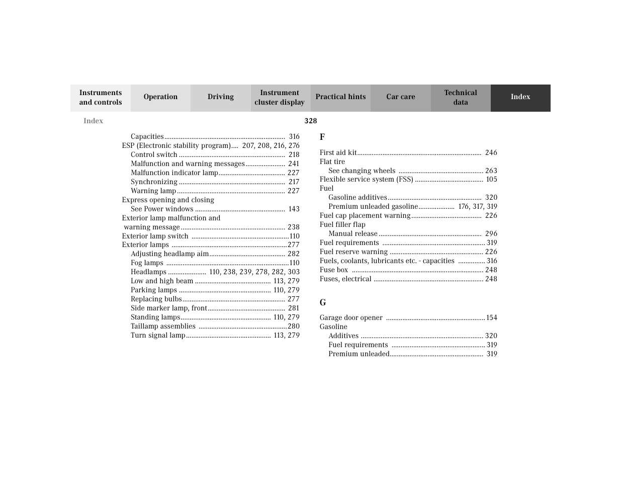 Mercedes-Benz 2003 CLK 430 User Manual | Page 331 / 341