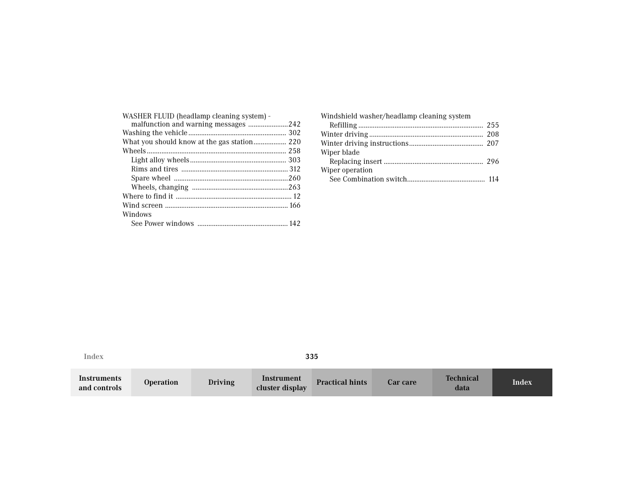 Mercedes-Benz 2003 CLK 430 User Manual | Page 338 / 341