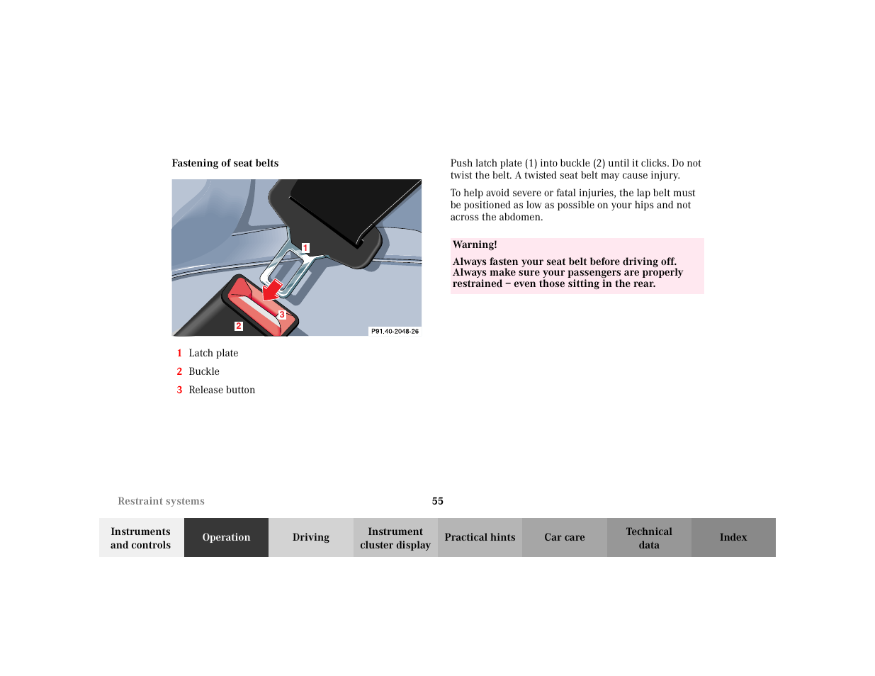 Mercedes-Benz 2003 CLK 430 User Manual | Page 58 / 341