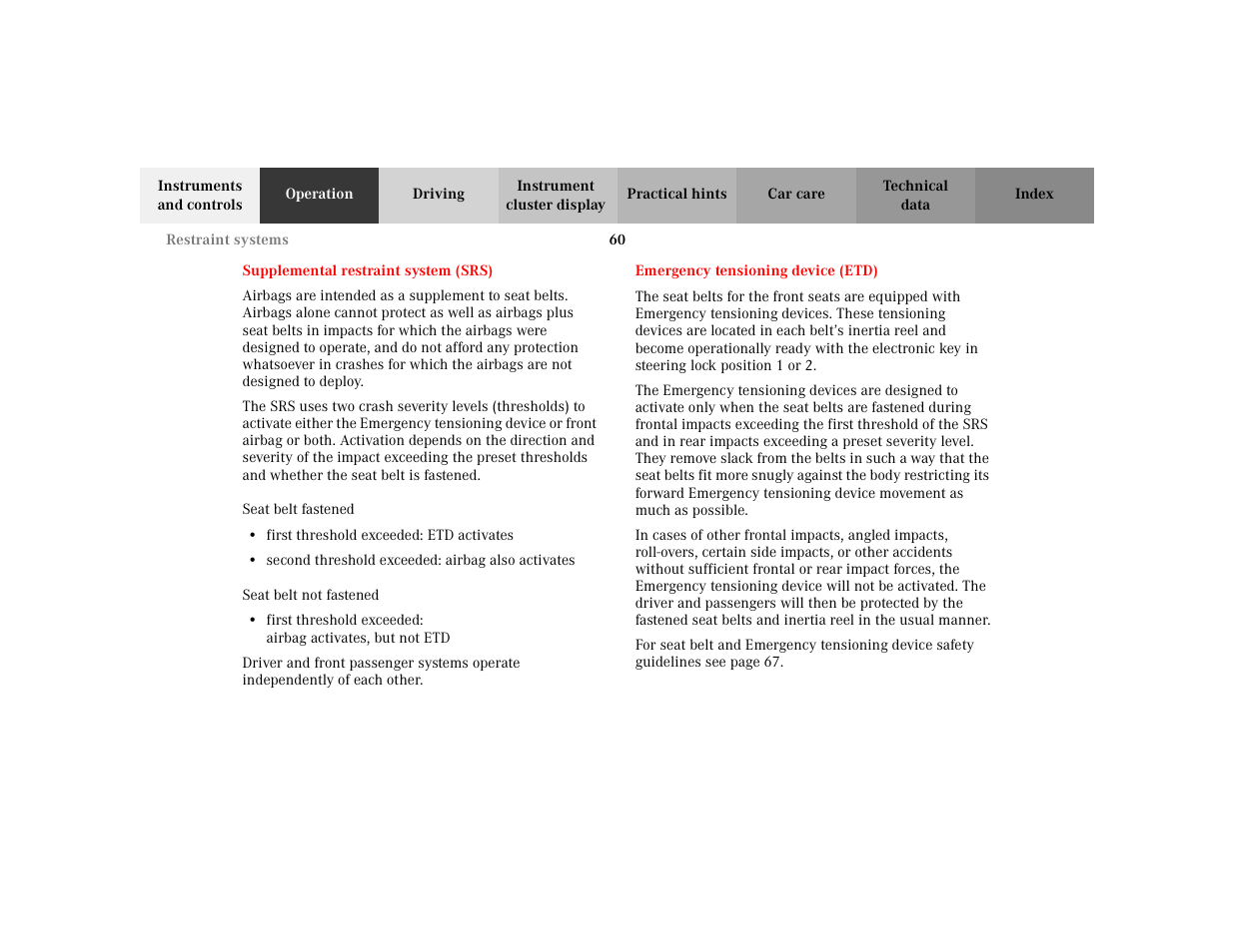 Mercedes-Benz 2003 CLK 430 User Manual | Page 63 / 341