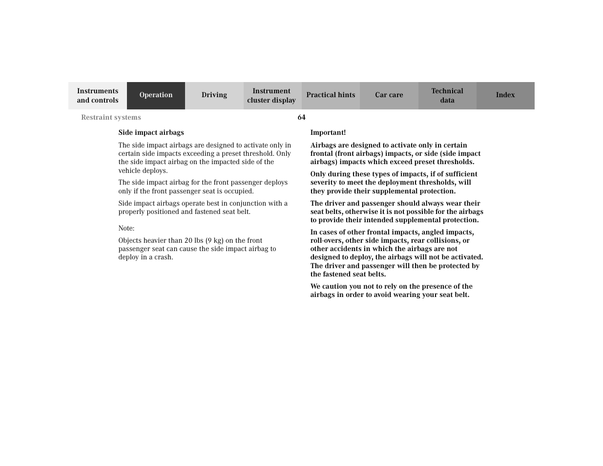 Mercedes-Benz 2003 CLK 430 User Manual | Page 67 / 341