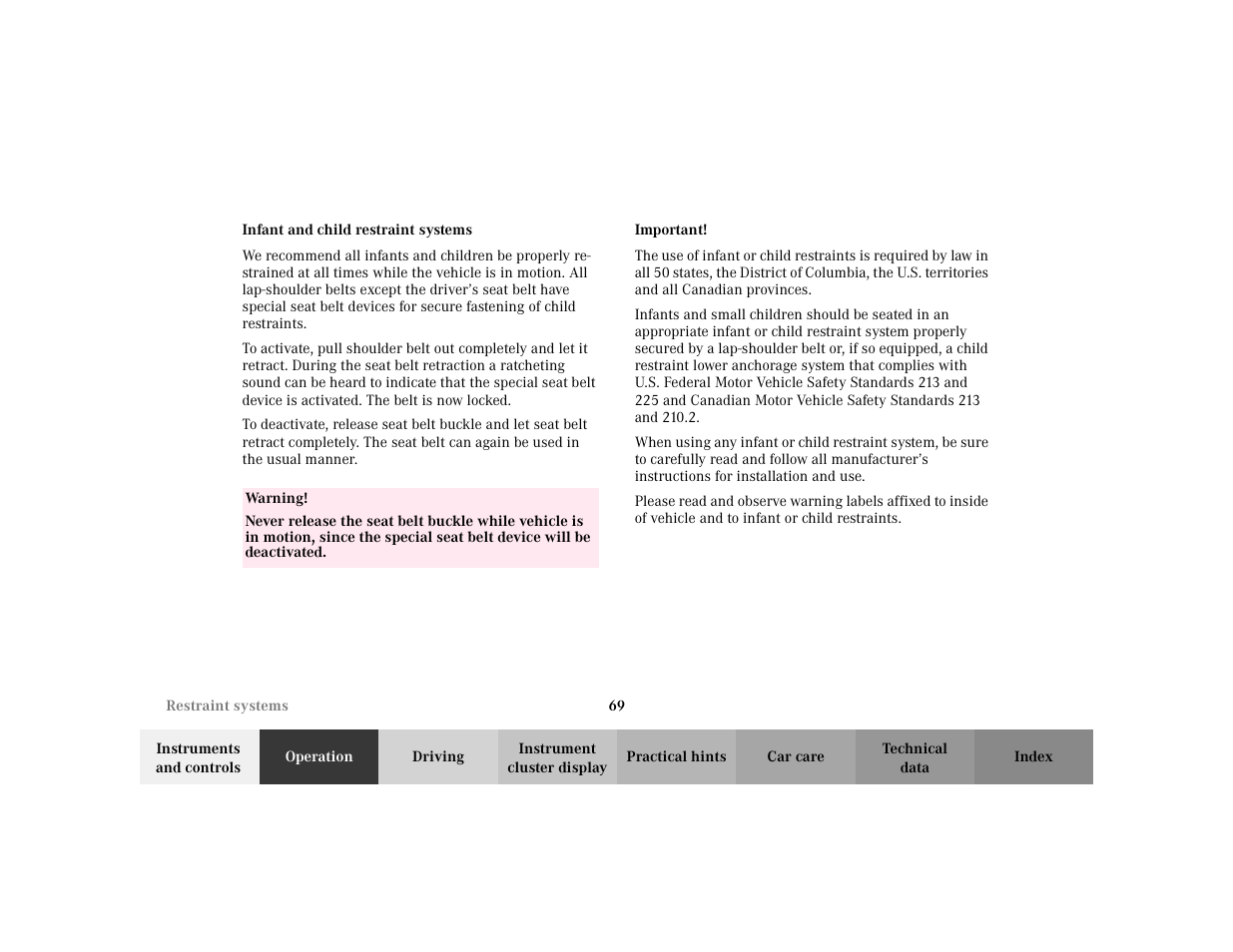 Mercedes-Benz 2003 CLK 430 User Manual | Page 72 / 341