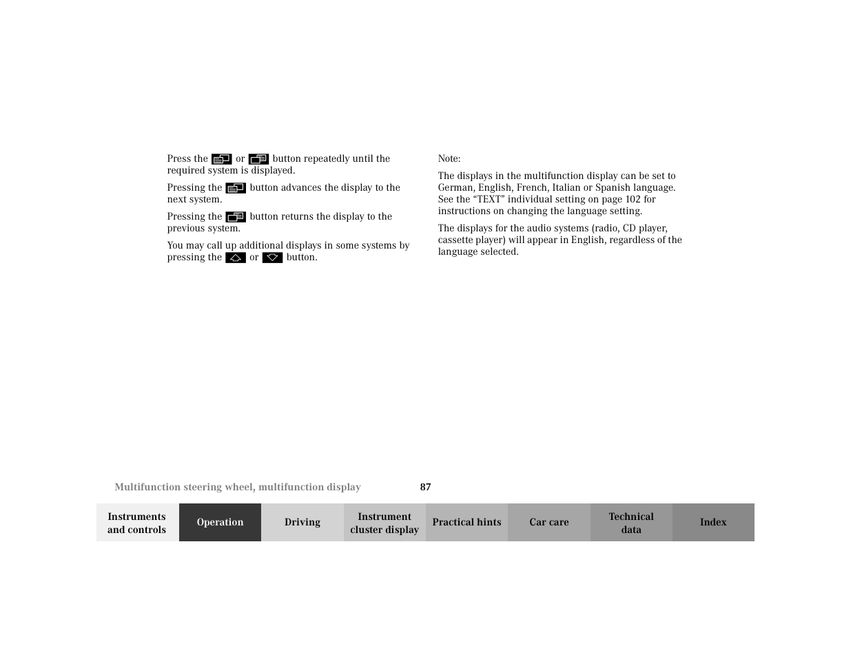 Mercedes-Benz 2003 CLK 430 User Manual | Page 90 / 341