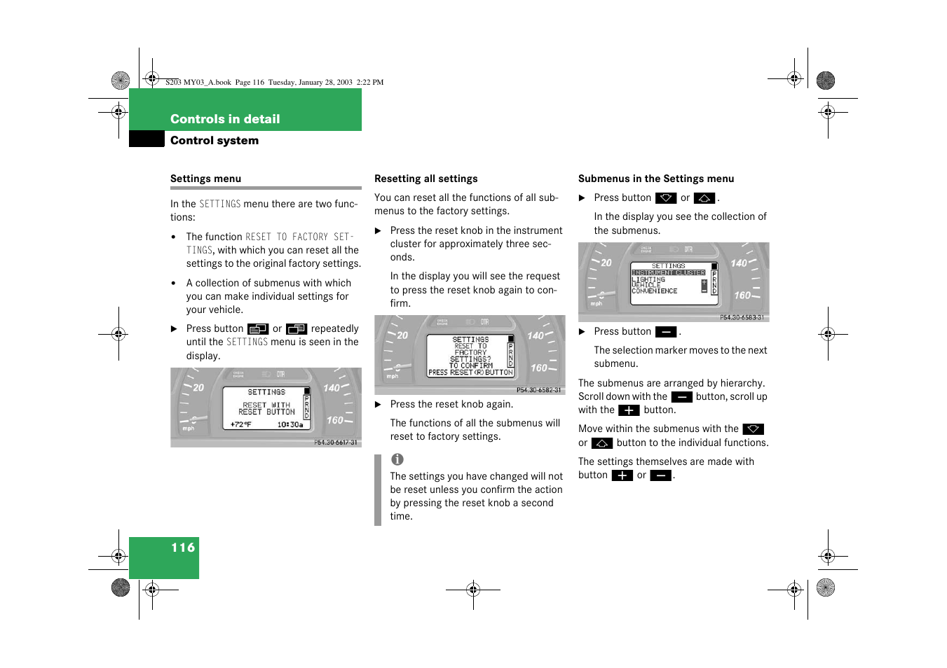 Mercedes-Benz 2003 C 240 4MATIC User Manual | Page 110 / 370