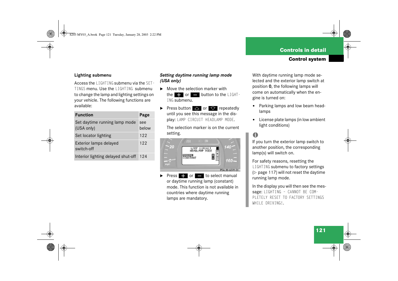 Mercedes-Benz 2003 C 240 4MATIC User Manual | Page 115 / 370