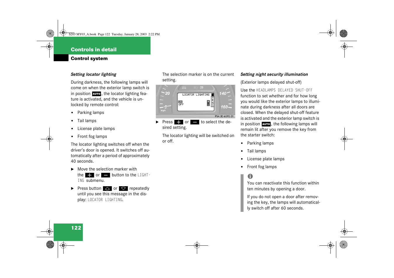 Mercedes-Benz 2003 C 240 4MATIC User Manual | Page 116 / 370