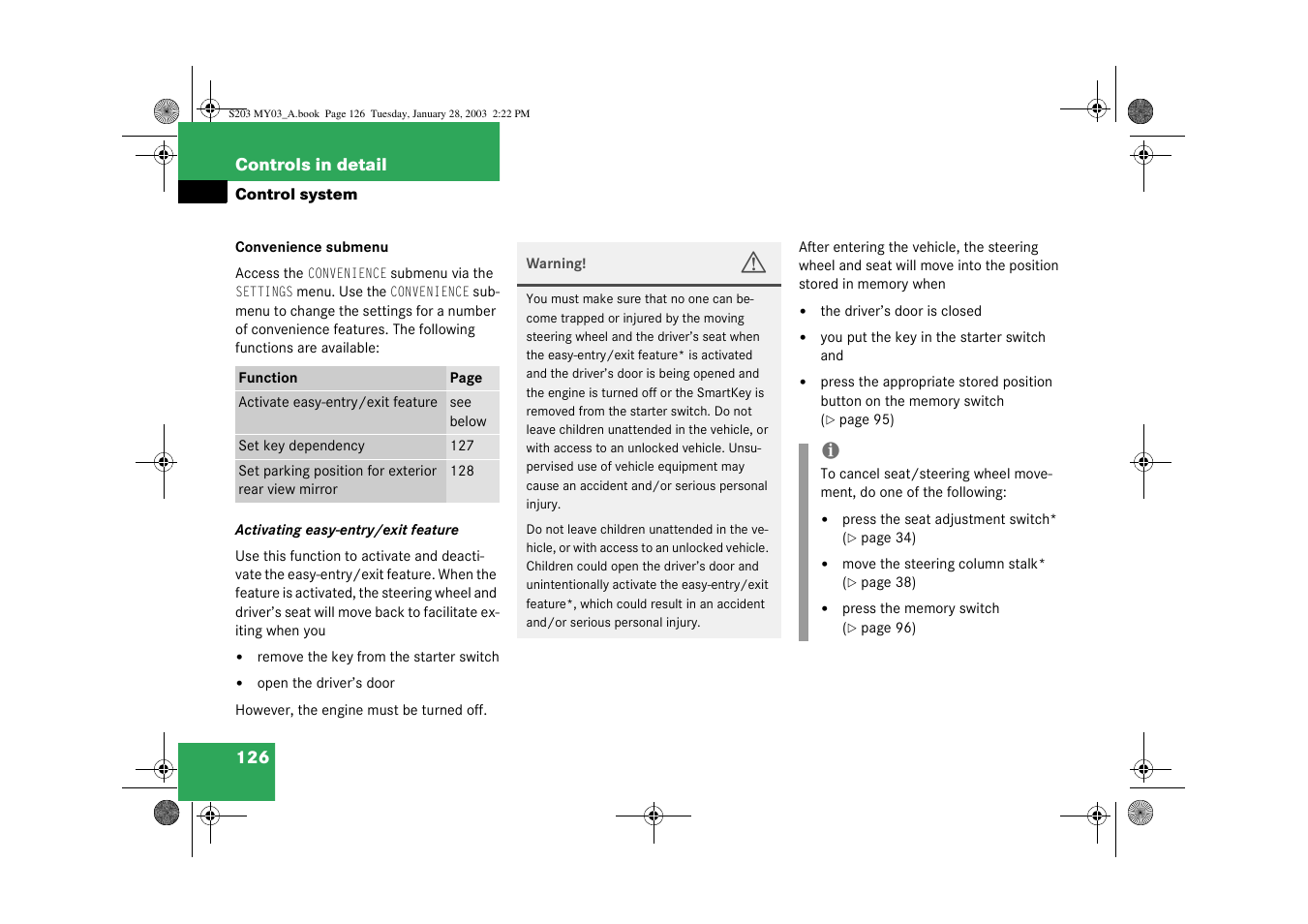 Mercedes-Benz 2003 C 240 4MATIC User Manual | Page 120 / 370