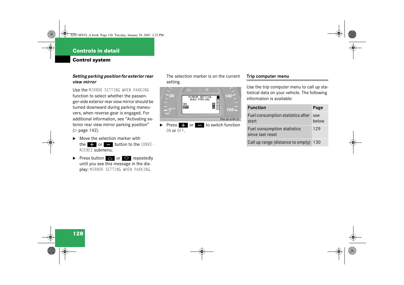 Mercedes-Benz 2003 C 240 4MATIC User Manual | Page 122 / 370