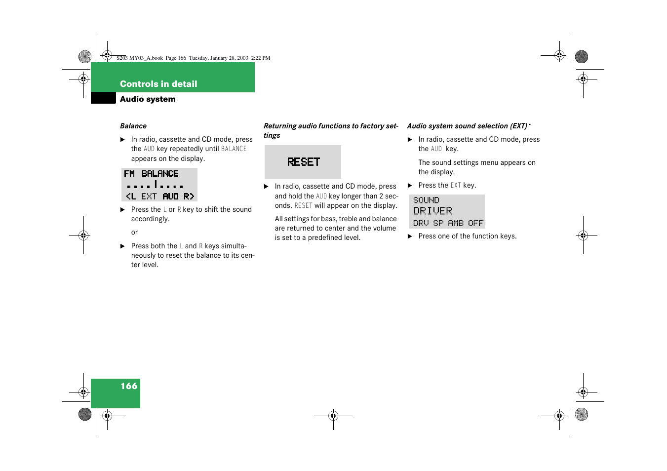 Mercedes-Benz 2003 C 240 4MATIC User Manual | Page 160 / 370