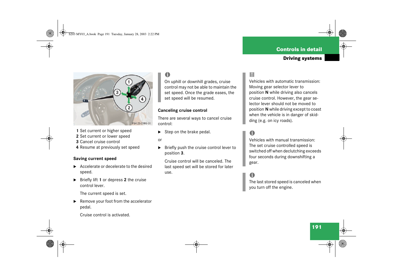 Mercedes-Benz 2003 C 240 4MATIC User Manual | Page 185 / 370