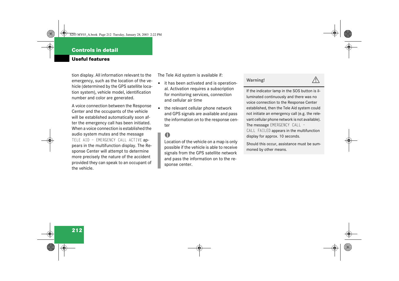 Mercedes-Benz 2003 C 240 4MATIC User Manual | Page 206 / 370