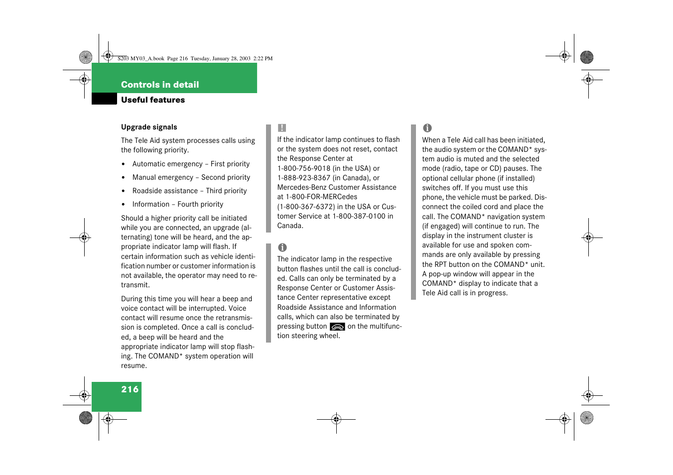 Mercedes-Benz 2003 C 240 4MATIC User Manual | Page 210 / 370
