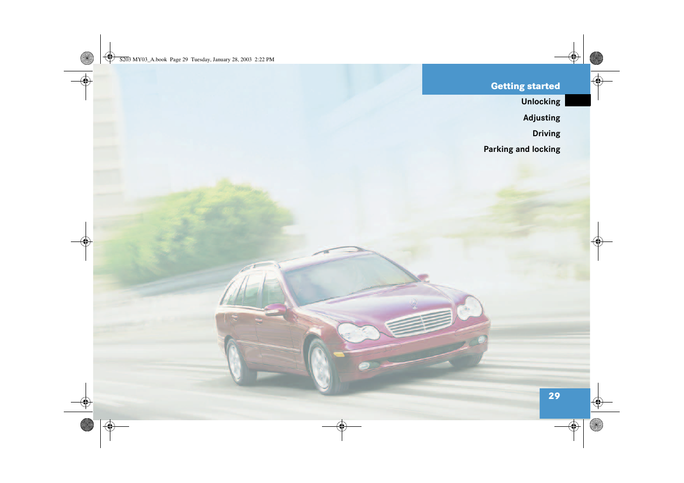 Getting started | Mercedes-Benz 2003 C 240 4MATIC User Manual | Page 23 / 370