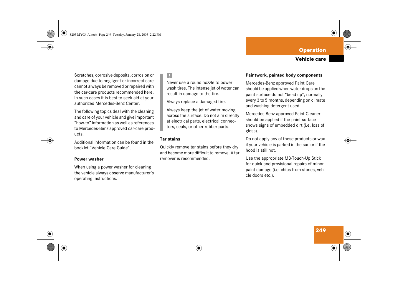 Mercedes-Benz 2003 C 240 4MATIC User Manual | Page 243 / 370