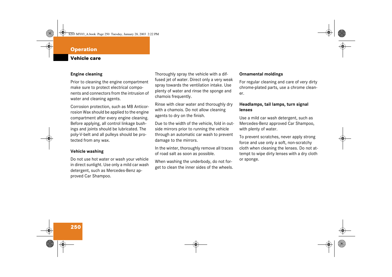 Mercedes-Benz 2003 C 240 4MATIC User Manual | Page 244 / 370