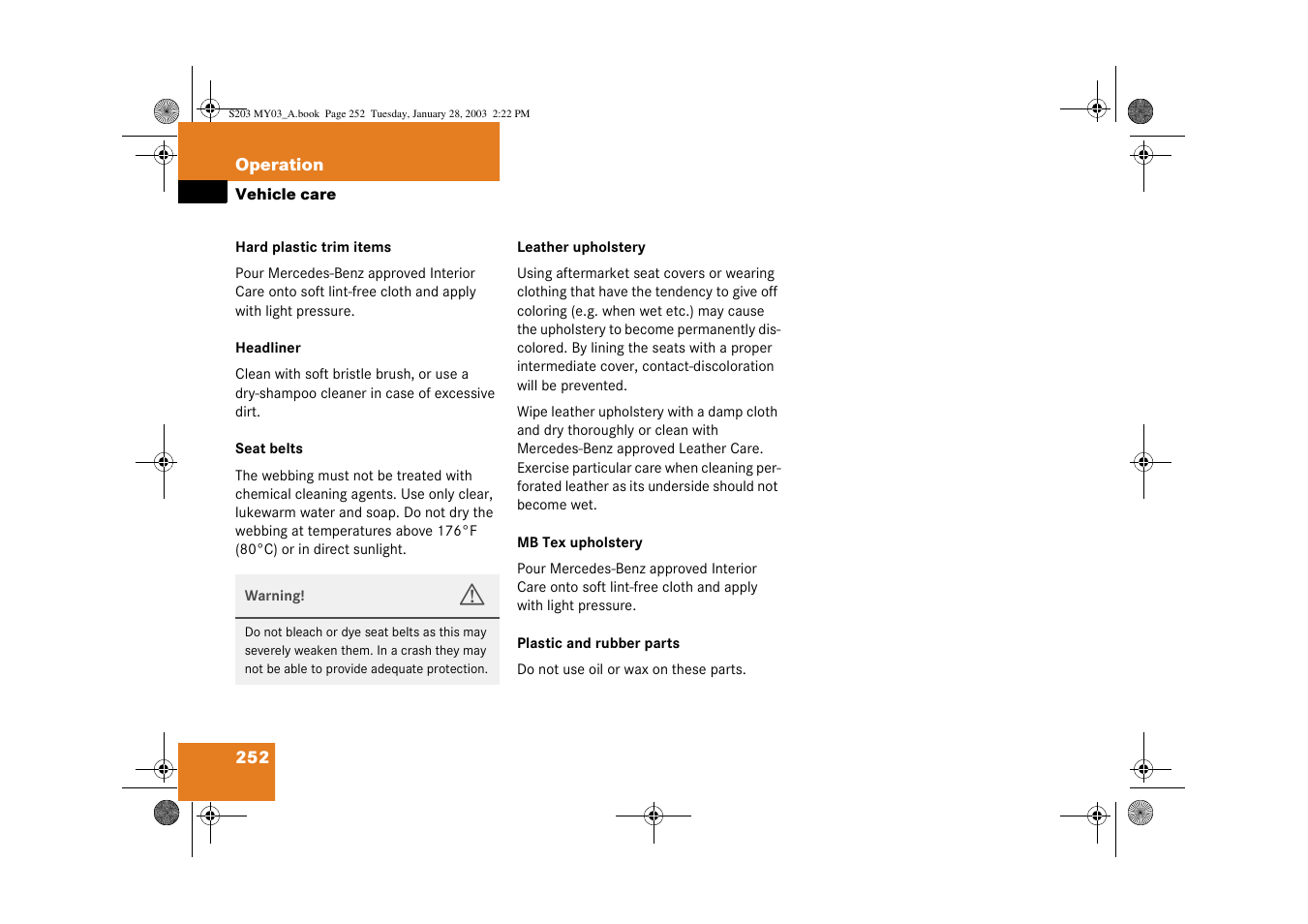 Mercedes-Benz 2003 C 240 4MATIC User Manual | Page 246 / 370