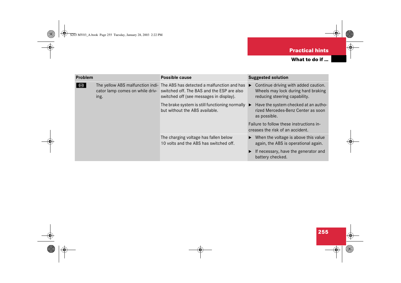 Mercedes-Benz 2003 C 240 4MATIC User Manual | Page 249 / 370