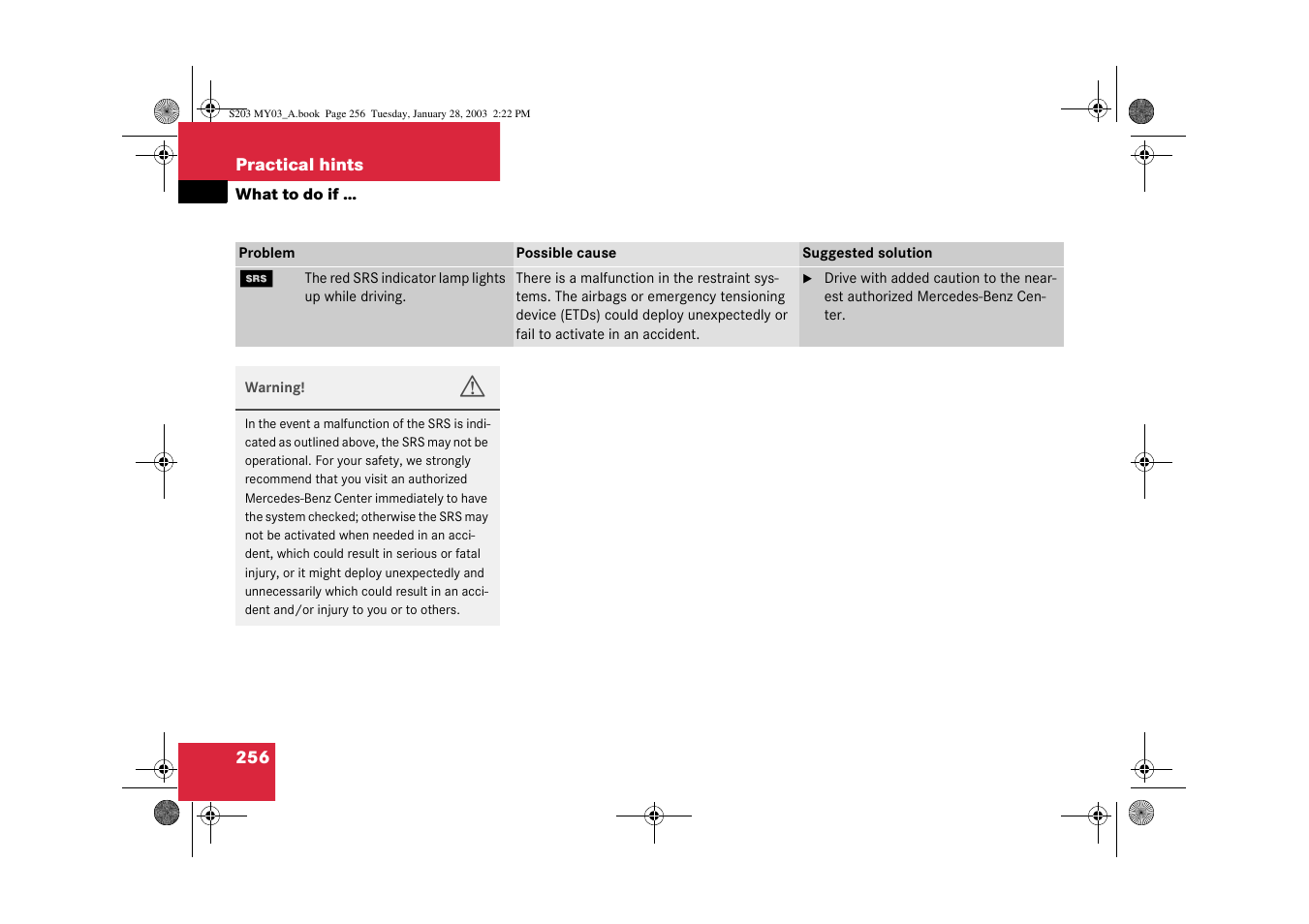 Mercedes-Benz 2003 C 240 4MATIC User Manual | Page 250 / 370