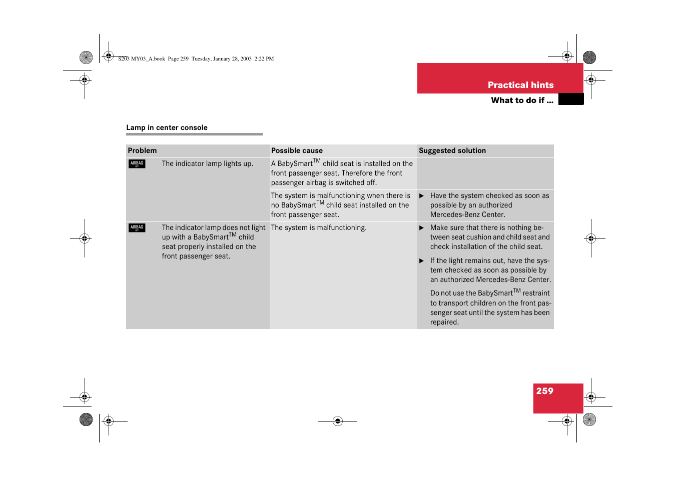 Mercedes-Benz 2003 C 240 4MATIC User Manual | Page 253 / 370