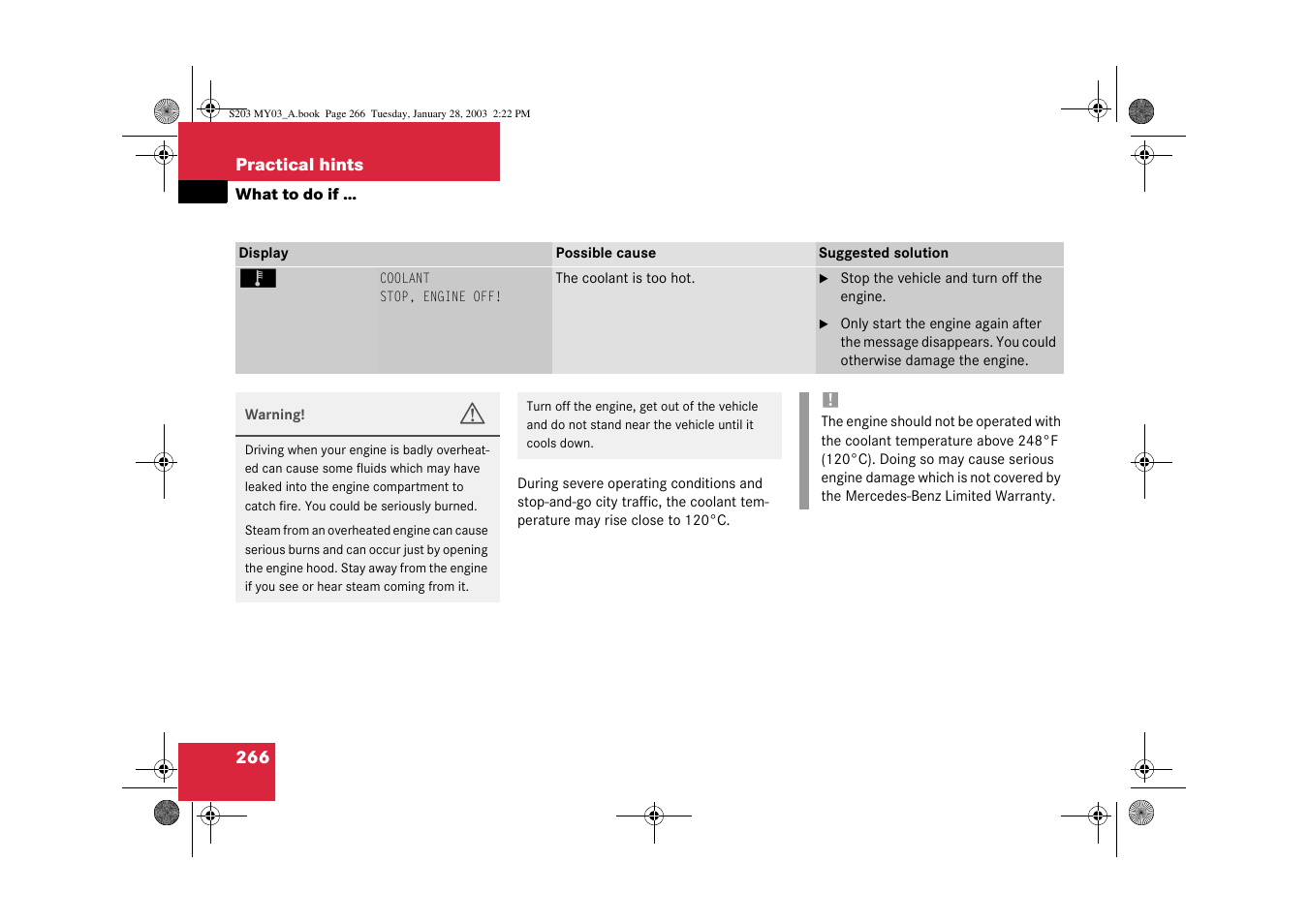 Mercedes-Benz 2003 C 240 4MATIC User Manual | Page 260 / 370