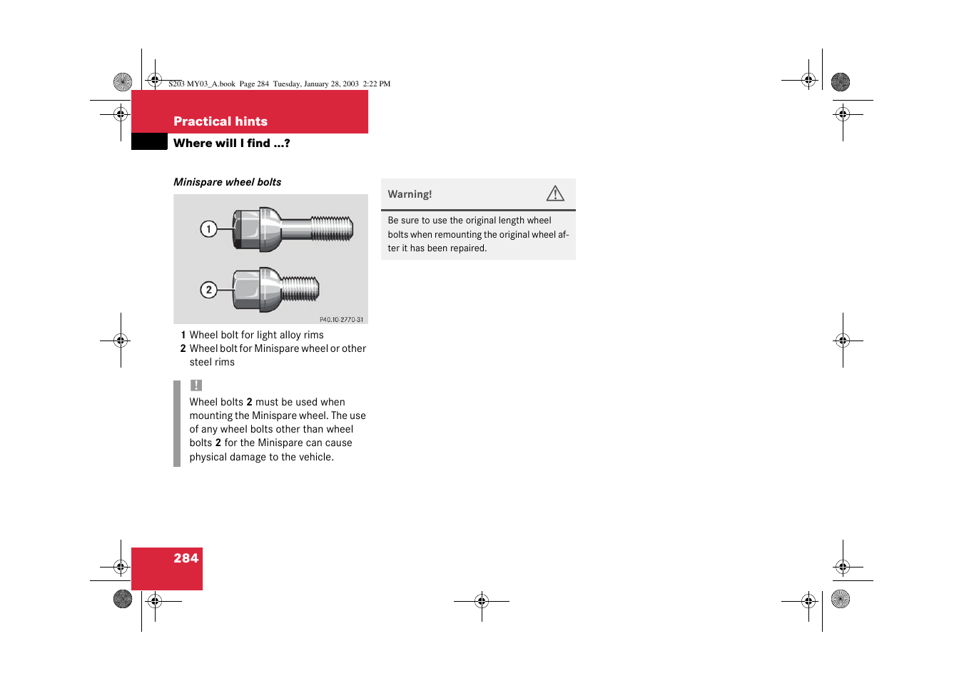 Mercedes-Benz 2003 C 240 4MATIC User Manual | Page 278 / 370