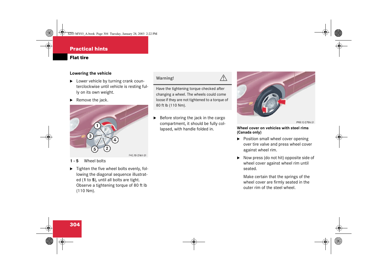 Mercedes-Benz 2003 C 240 4MATIC User Manual | Page 298 / 370
