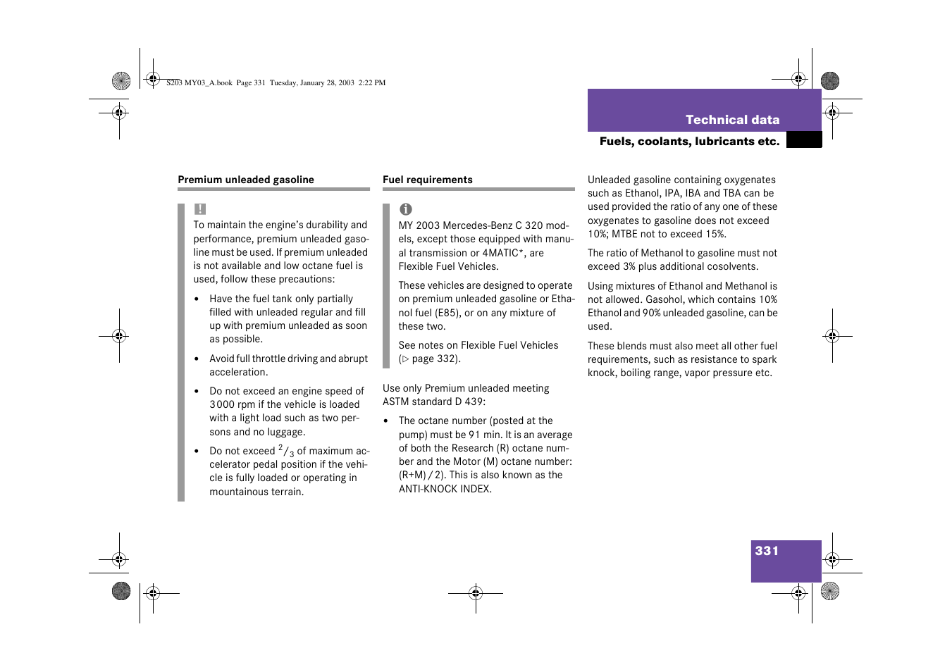 Mercedes-Benz 2003 C 240 4MATIC User Manual | Page 325 / 370