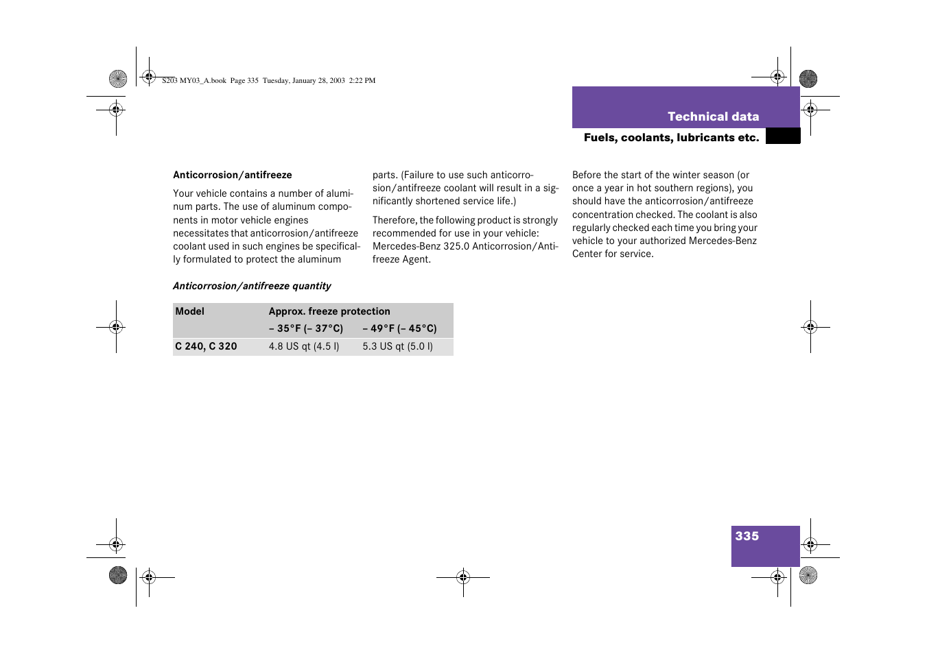 Mercedes-Benz 2003 C 240 4MATIC User Manual | Page 329 / 370