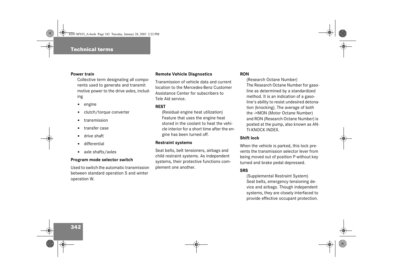 Mercedes-Benz 2003 C 240 4MATIC User Manual | Page 336 / 370