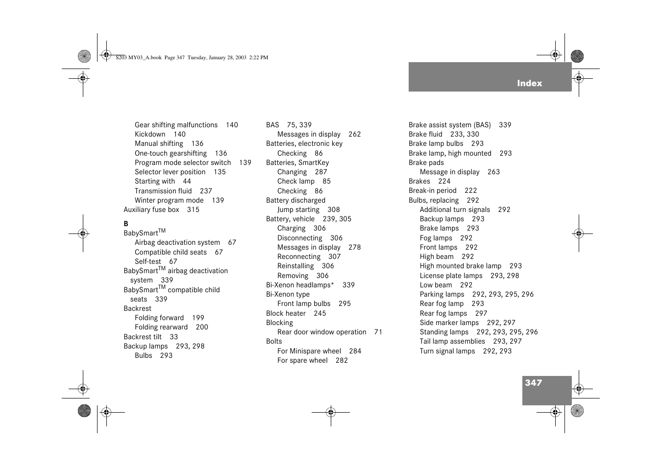 Mercedes-Benz 2003 C 240 4MATIC User Manual | Page 341 / 370